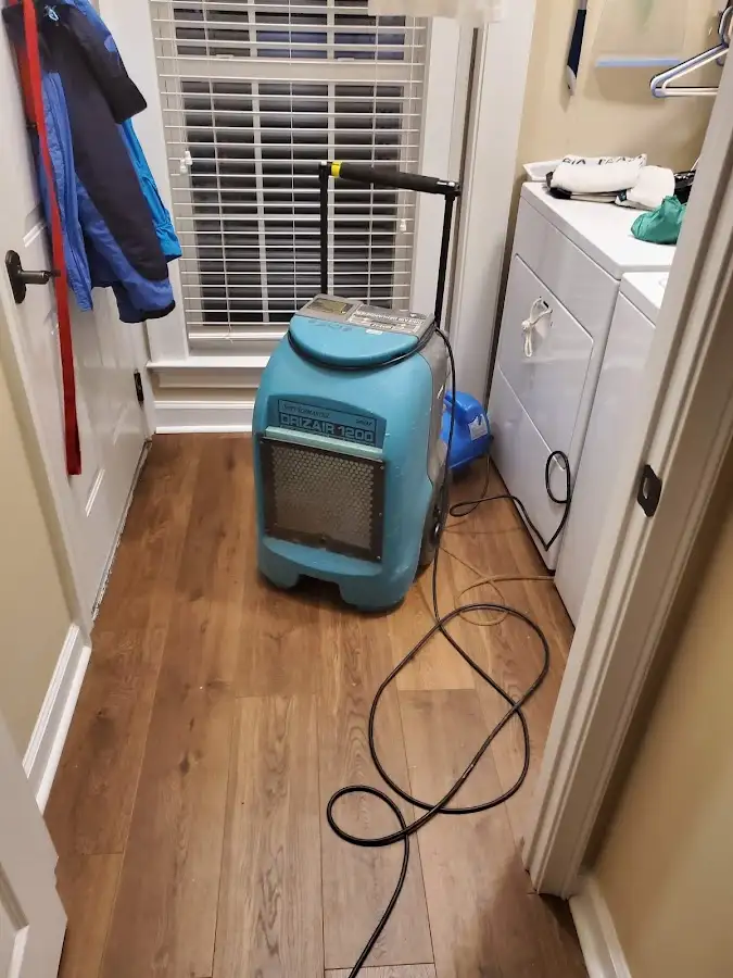 Commercial dehumidifier deployed for Flood Damage Cleanup in McCalla